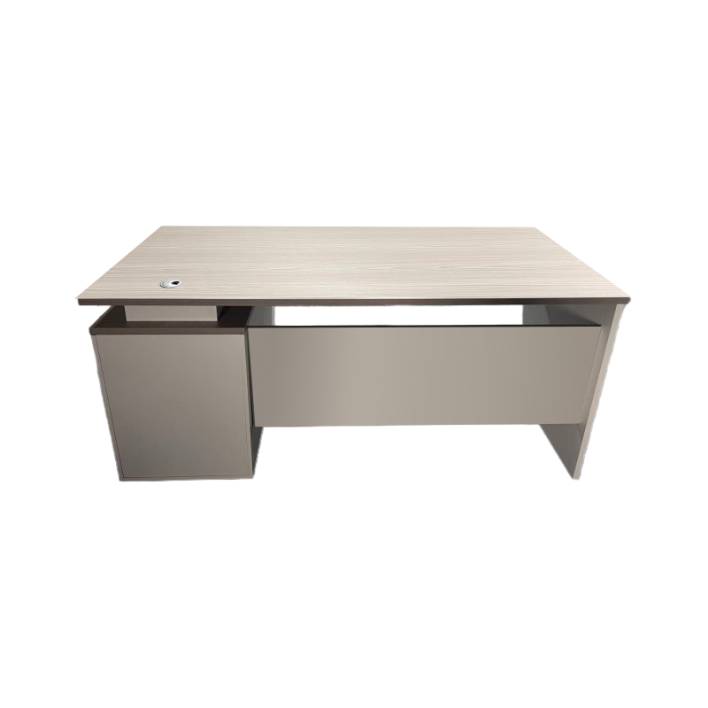 Work desk Armadi with cabinet pakoworld in grey-white 140x70x75cm