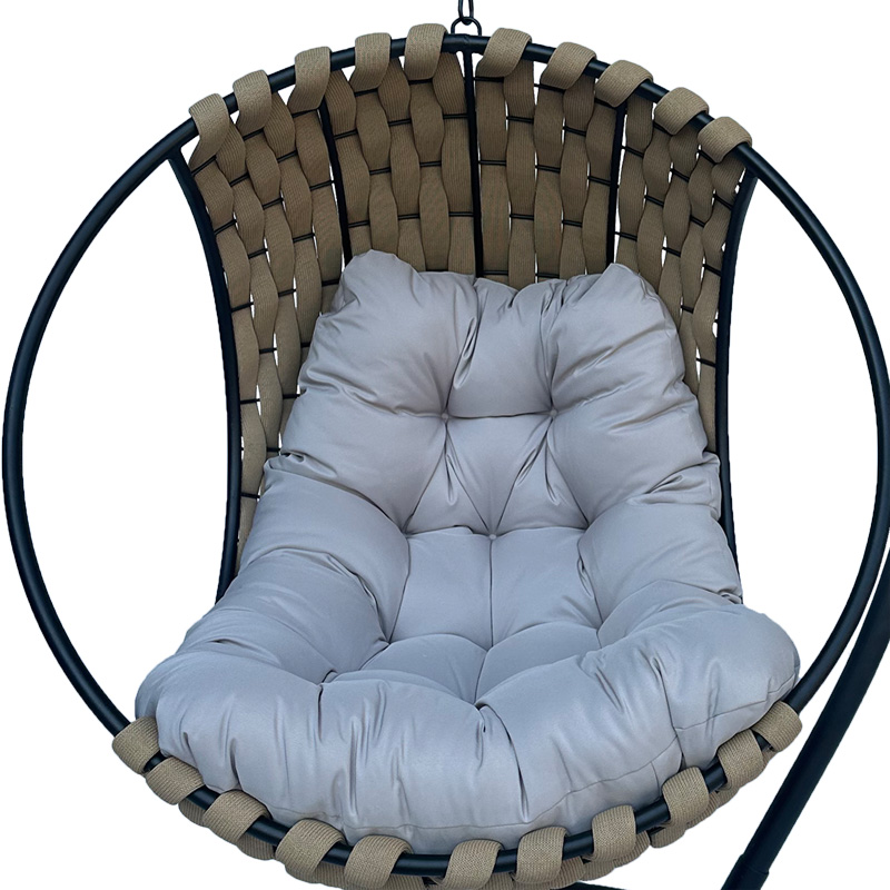 Makito pakoworld swing nest with black metal base - pvc in beige- grey color 100x105x195cm