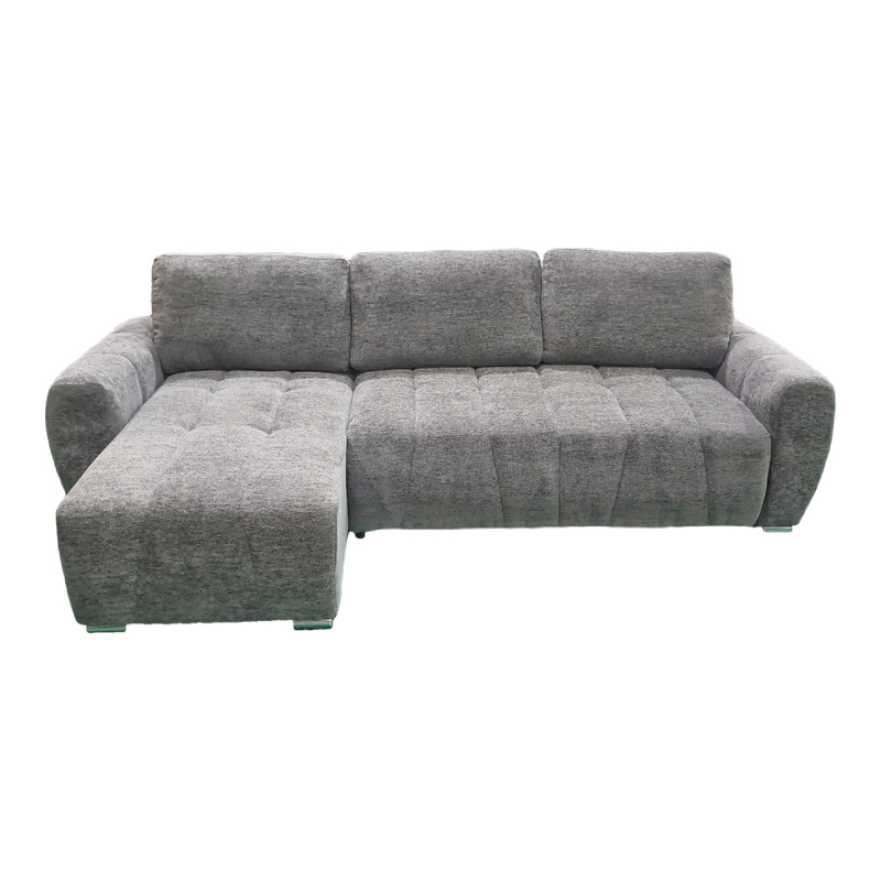 Right corner sofa-bed Vivad pakoworld fabric in anthracite color 275x164x91cm