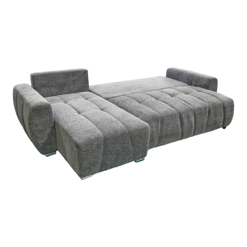 Right corner sofa-bed Vivad pakoworld fabric in anthracite color 275x164x91cm