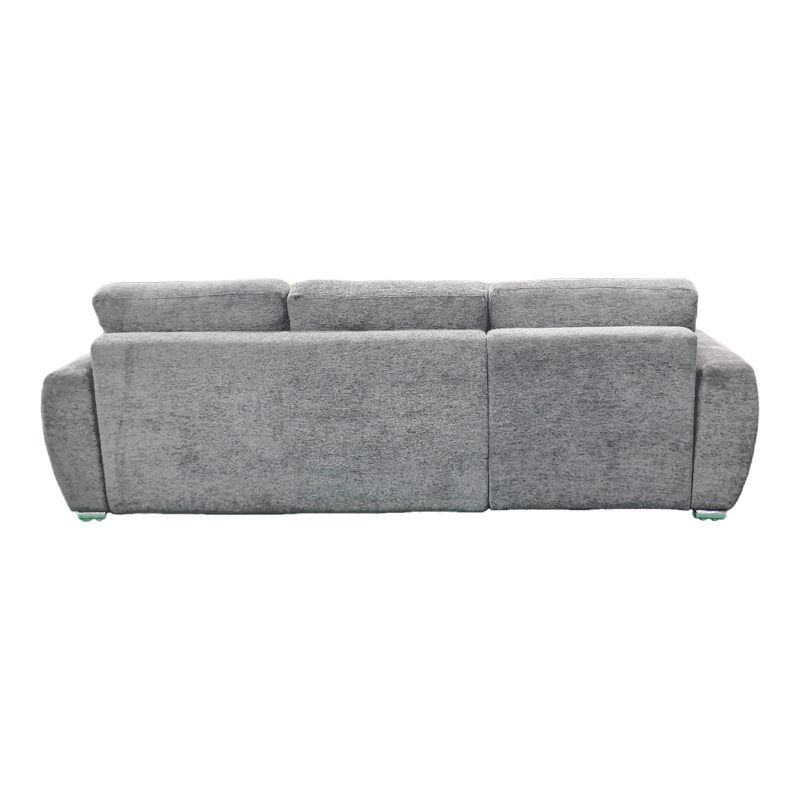 Right corner sofa-bed Vivad pakoworld fabric in anthracite color 275x164x91cm