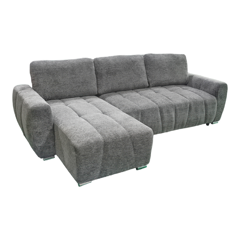 Right corner sofa-bed Vivad pakoworld fabric in anthracite color 275x164x91cm