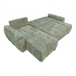 Right corner sofa-bed Vivad pakoworld fabric in menta color 275x164x91cm