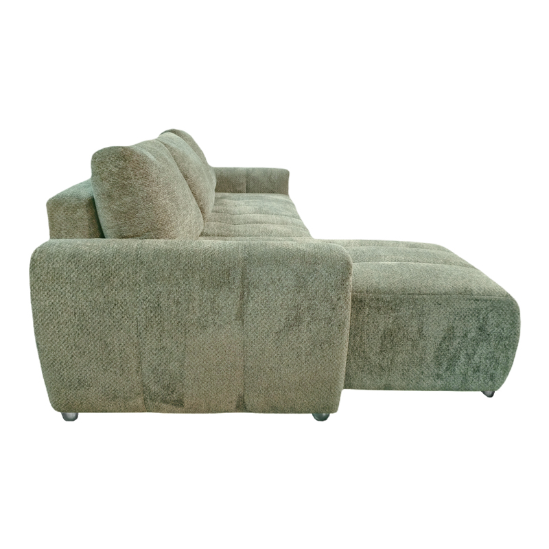 Right corner sofa-bed Vivad pakoworld fabric in menta color 275x164x91cm