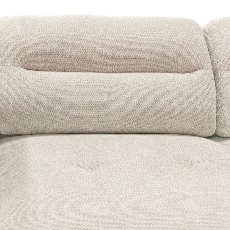 Corner sofa left corner Camile pakoworld beige fabric 270x174x95cm