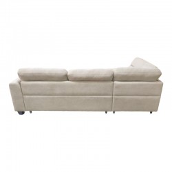 Corner sofa right corner Camile pakoworld beige fabric 270x174x95cm