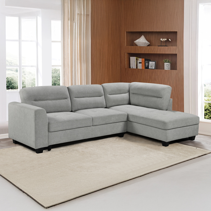 Corner sofa left corner Camile pakoworld anthracite fabric 270x174x95cm