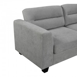 Corner sofa left corner Camile pakoworld anthracite fabric 270x174x95cm