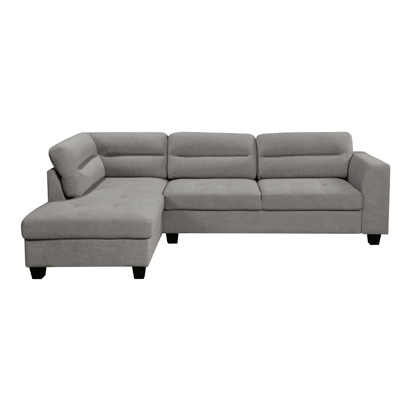 Corner sofa right corner Camile pakoworld dark grey fabric 270x174x95cm