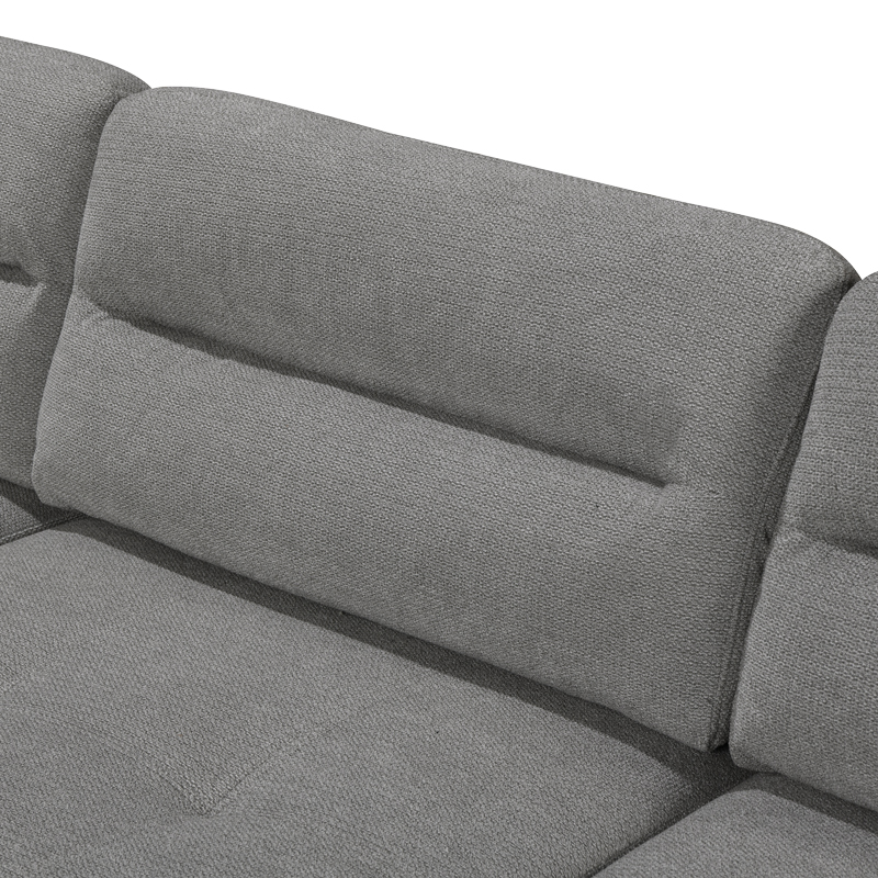 Corner sofa right corner Camile pakoworld dark grey fabric 270x174x95cm