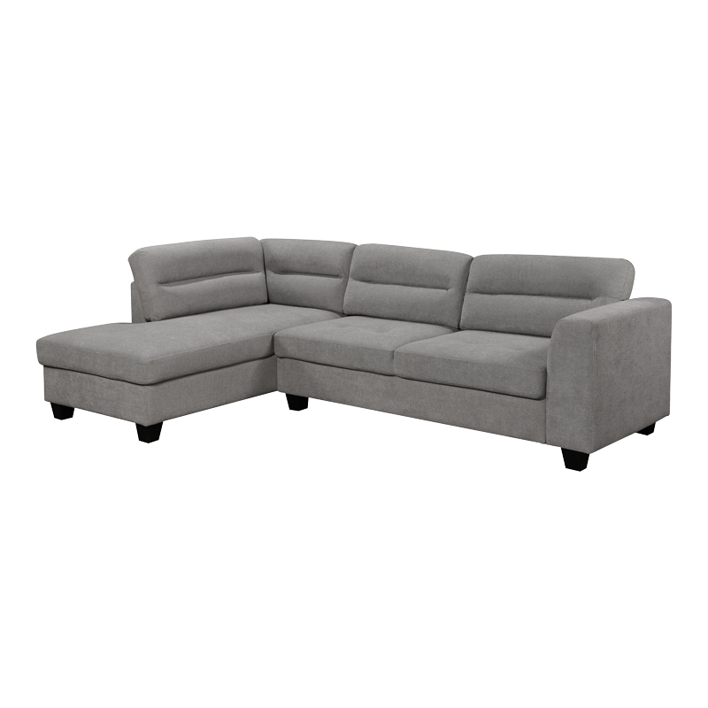 Corner sofa right corner Camile pakoworld dark grey fabric 270x174x95cm