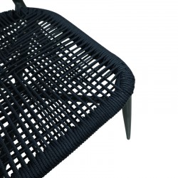 Aluminum-pe rattan chair Agus pakoworld stackable in gray shade 55x63x77cm