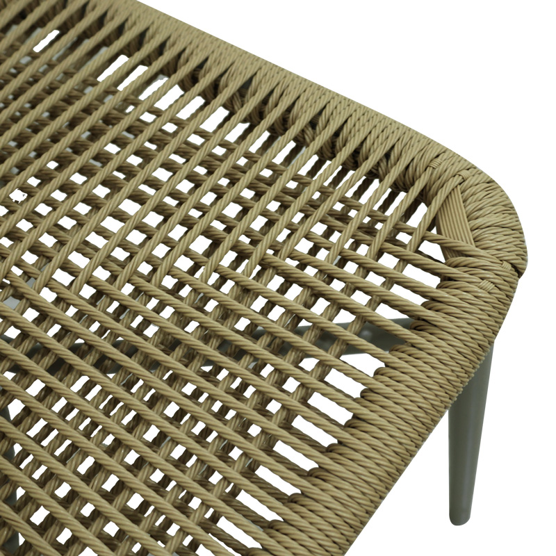 Aluminum-pe rattan chair Agus pakoworld stackable in brown shade 55x63x77cm