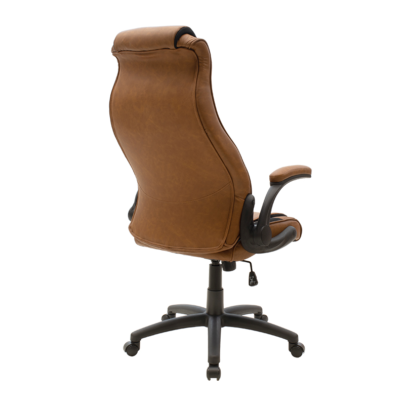 Manager office chair Bear pakoworld with pu brown tabac antique-black colour