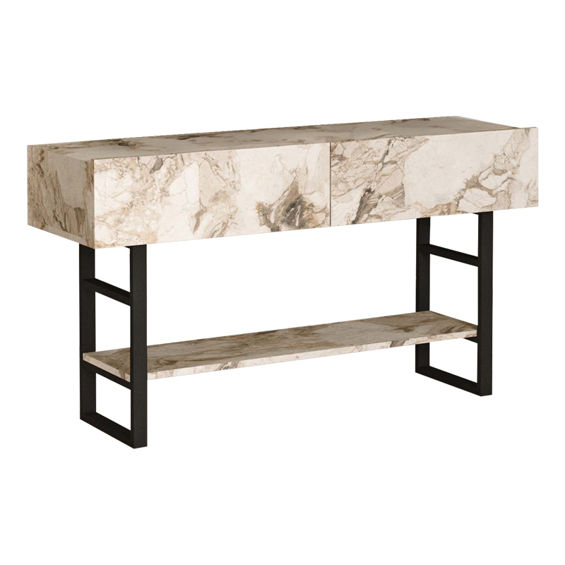 Console table Vien pakoworld ivory marble melamine 139xx43x76cm