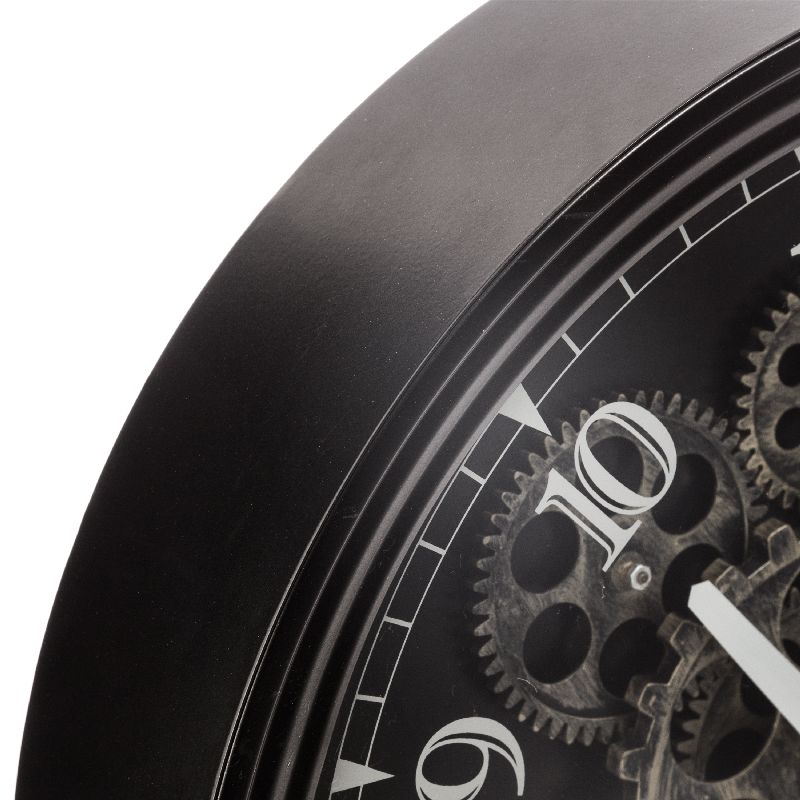 Clock PWD-0083 pakoworld metal black D37x7cm