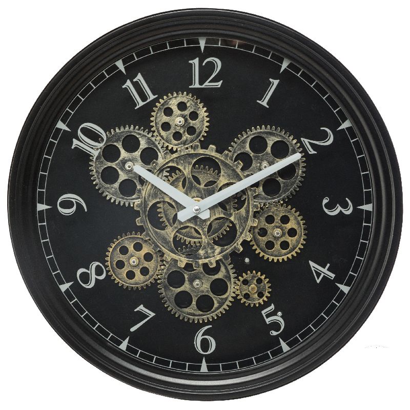 Clock PWD-0083 pakoworld metal black D37x7cm