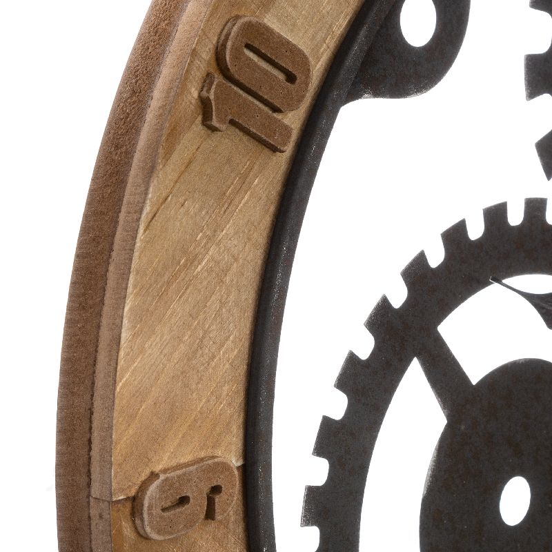 Clock PWD-0085 pakoworld metal walnut-black D58x4.5cm