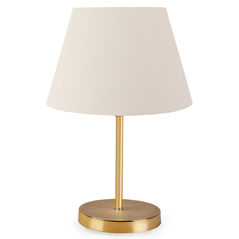 Table lamp PWL-1074 pakoworld Ε27 ecru-golden D22x37cm