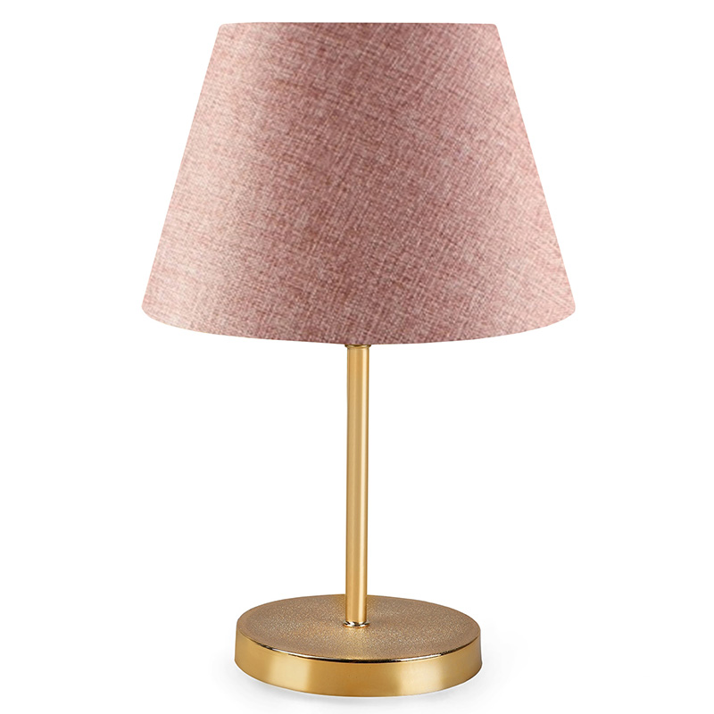 Table lamp PWL-1074 pakoworld Ε27 pink-golden D22x37cm