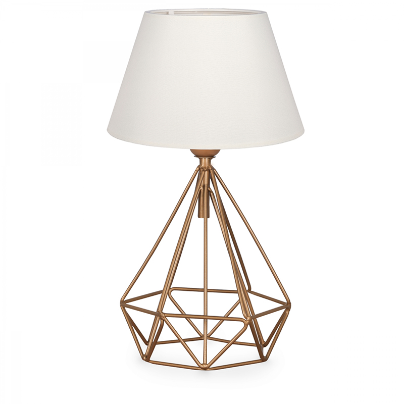 Table lamp PWL-1080 pakoworld E27 white-golden D22x37cm